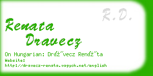 renata dravecz business card